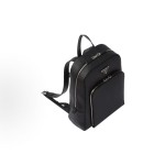 PRADA Saffiano enamel metal triangular logo zipper seal backpack, men\'s black style